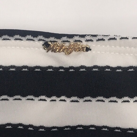 WIldfox Striped Dreamhouse Bikini Adjustable Tie Swim Bottoms Size Large - Picture 7 of 8